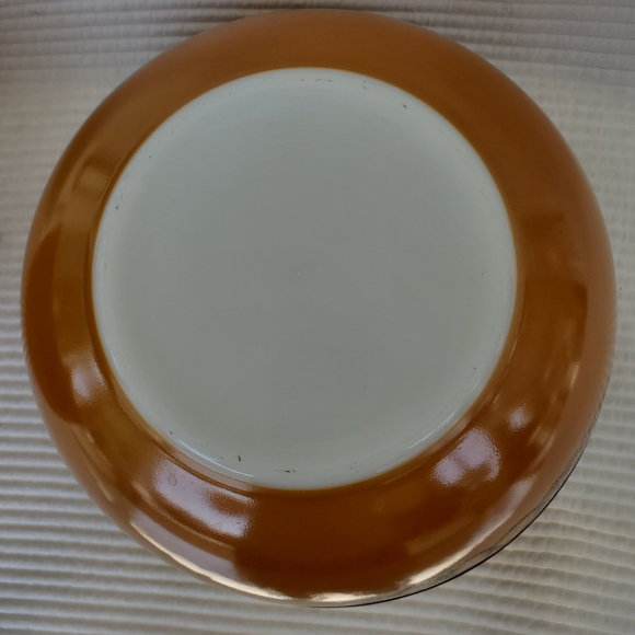 2 Pyrex Old Orchard Mixing 403 402 Bowls Fruit Brown Round 2.5qt 1.5 qt - Picture 7 of 16